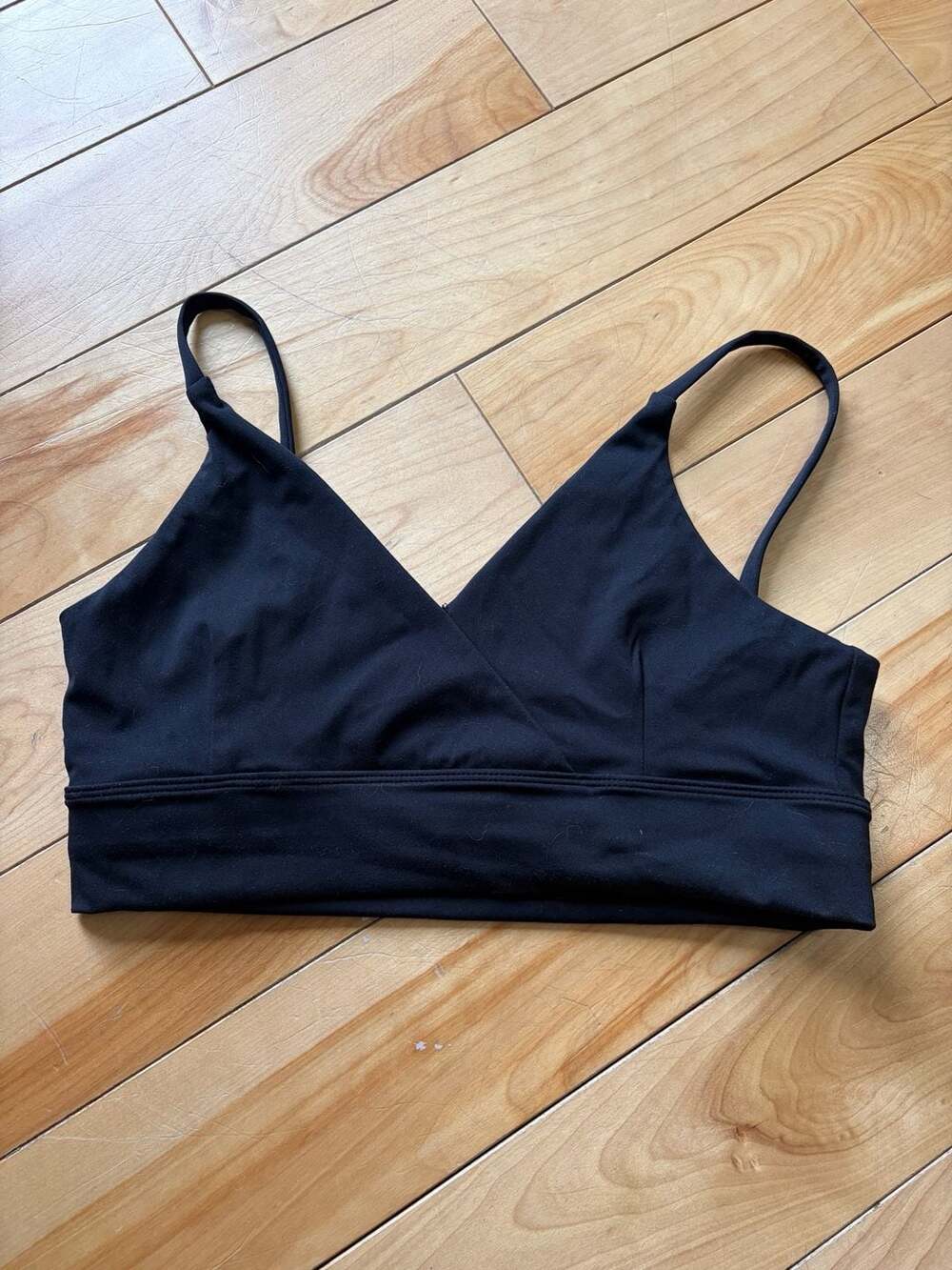 Savvi Lifestyle Black Wrap Front Sports Bra